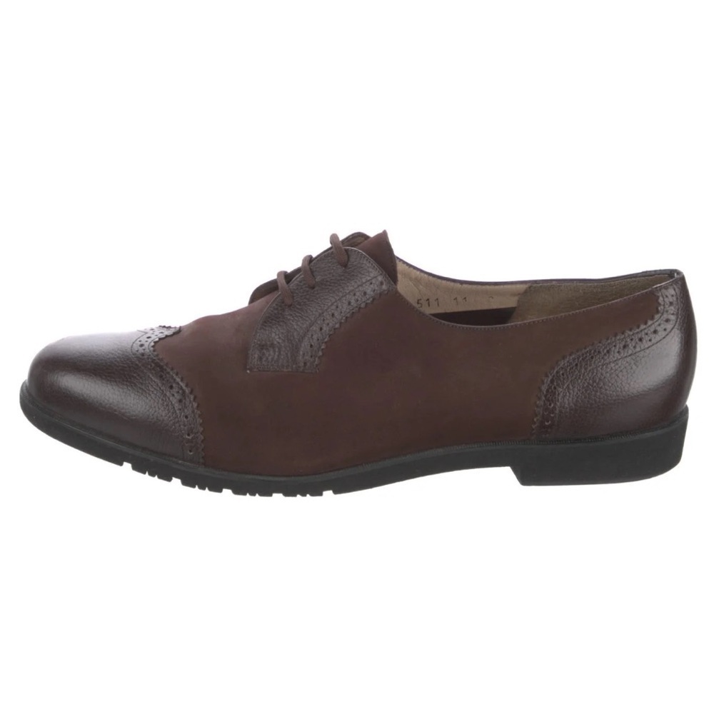 Italian‎ Salvatore Ferragamo Ferrara Brown Oxford Loafers Shoes Wingtip 11 2AA